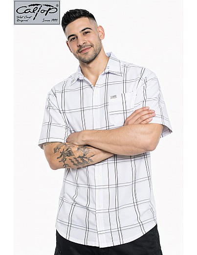 1000 S/S Plaid Color Base : White-PIN Black